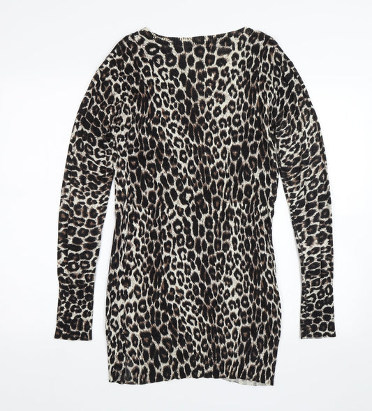 Select Womens Black Animal Print Shift Size 14