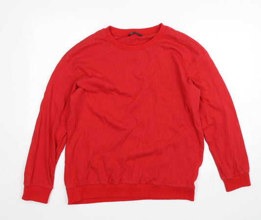 Womens UK Size L SheIn Red Pullover Jumper