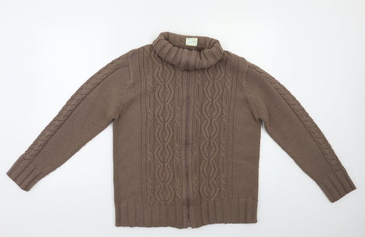 Womens UK Size 14 Classics Brown Cardigan Jumper