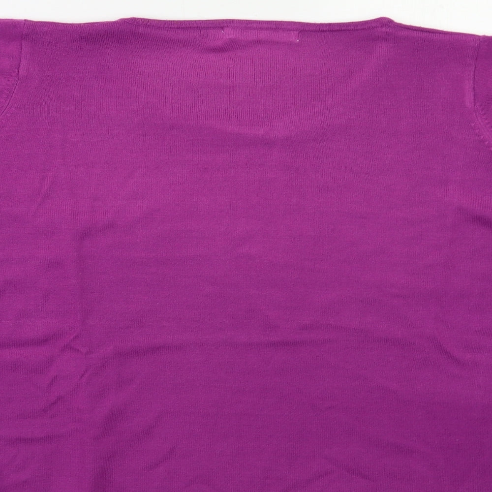 Womens UK Size M Isle Purple Pullover Jumper