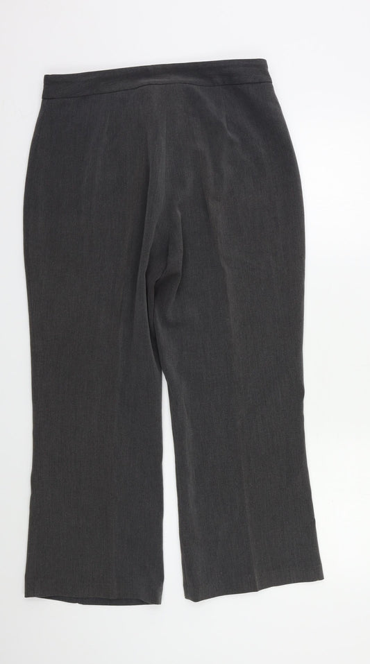Womens UK Size 14 CMD Regular Fit Dress Pants Grey Trousers