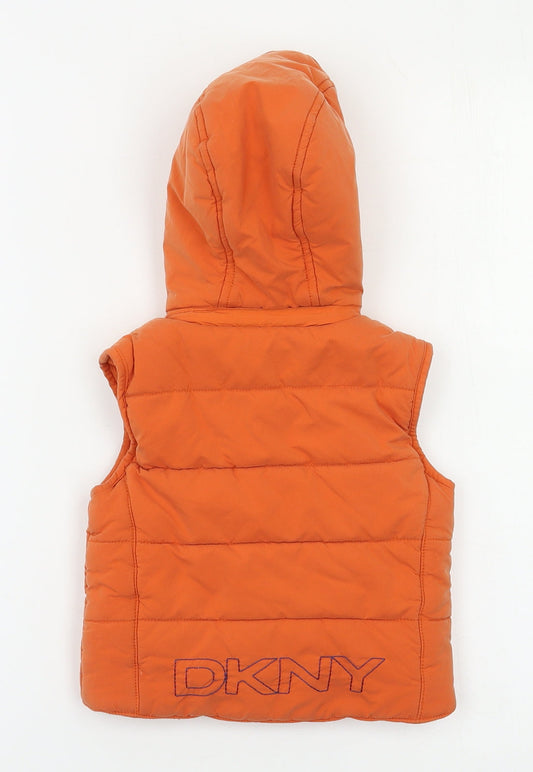 DKNY Baby Orange Gilet Waistcoat Size 9-12 Months