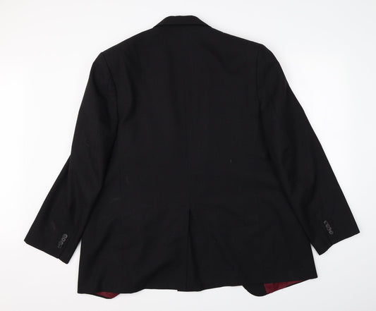 Syed Bawkher & Co Mens Black Jacket Suit Jacket Size 38
