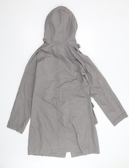 Womens UK Size M Golddigga Grey Overcoat