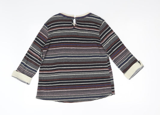 Faith And Joy Womens Multicoloured Striped Pullover Jumper Size XL