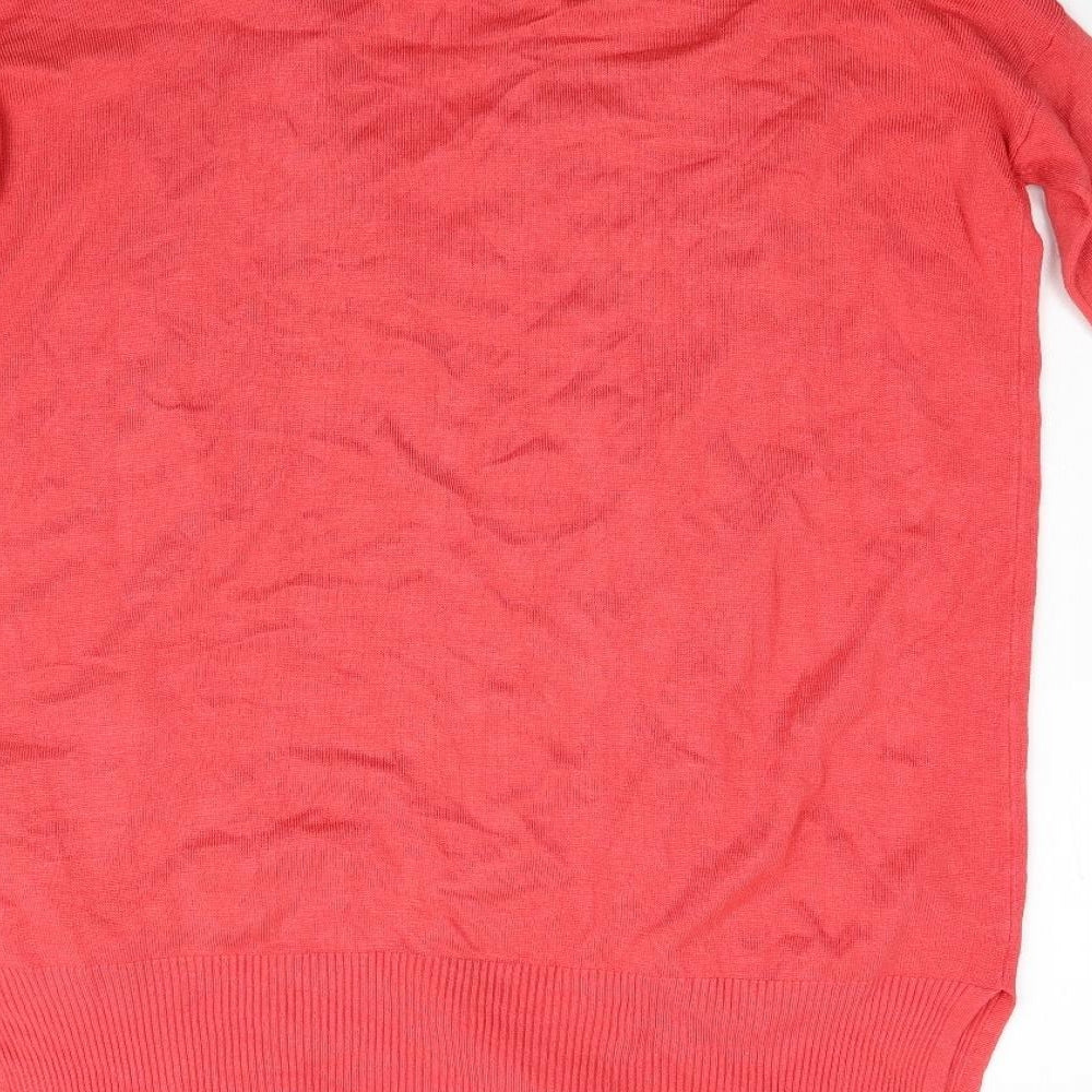 Primark Womens Orange Knit Cardigan Jumper Size 6