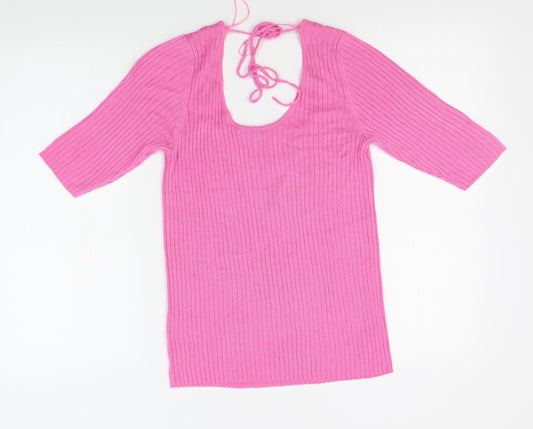 Womens UK Size 12 NEXT Pink Pullover Jumper