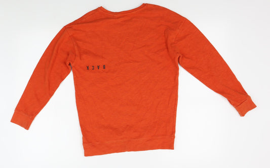 NEXT Boys Orange Pullover Jumper Size 10 Years - don't look back