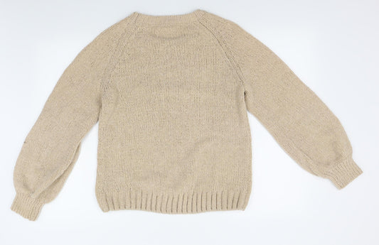 Womens UK Size S H&M Beige Pullover Jumper