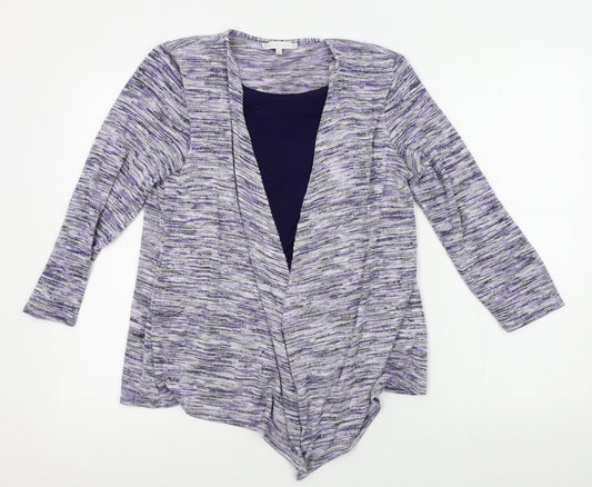Womens UK Size 12 Lakeland Purple Cardigan Jumper