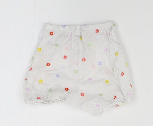 marese Girls White Cropped Trousers Size 6-9 Months - shorts