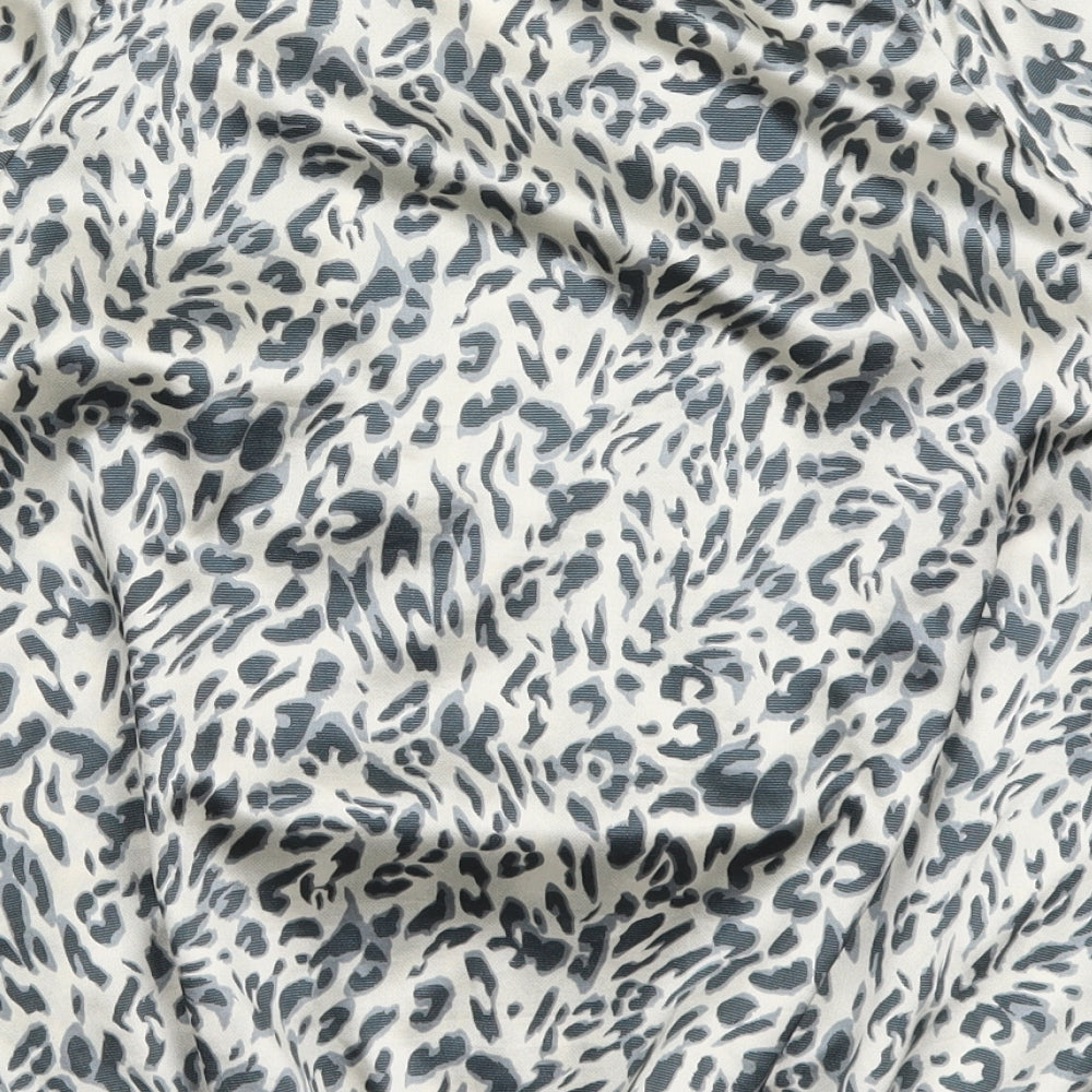 Bonmarché Womens Grey Animal Print Basic Blouse Size 14