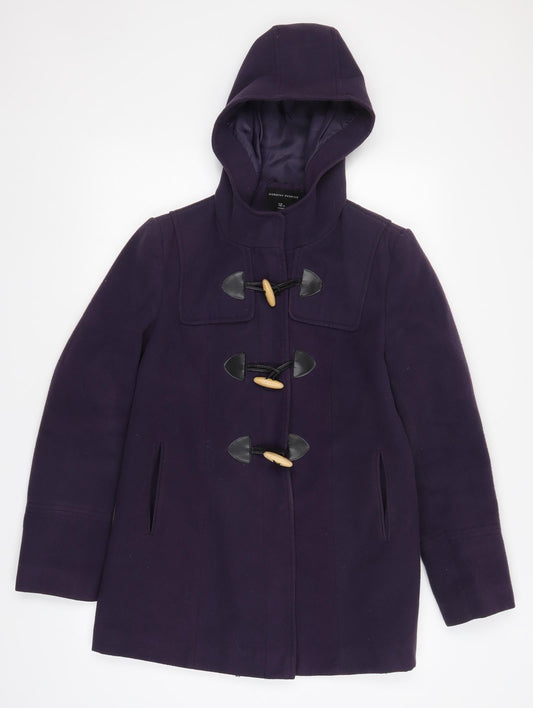 Womens UK Size 12 Dorothy Perkins Purple Pea Coat