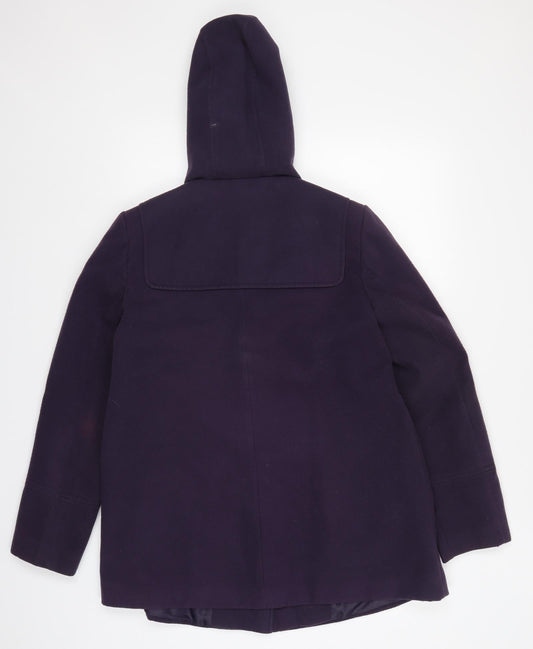 Womens UK Size 12 Dorothy Perkins Purple Pea Coat