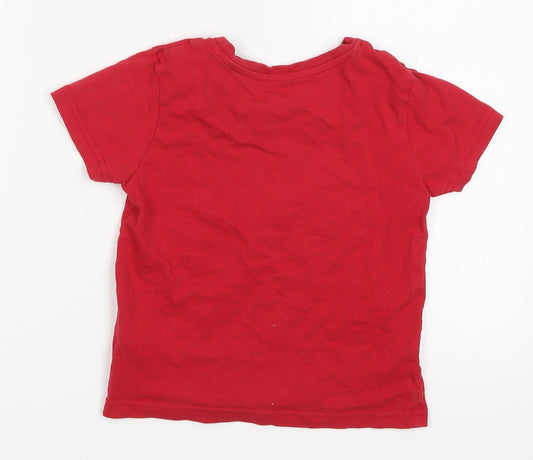 Primark Boys Red Basic T-Shirt Size 4-5 Years - Star Player