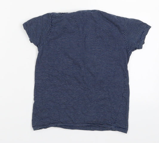FG4 Boys Blue Striped Basic T-Shirt Size 5-6 Years
