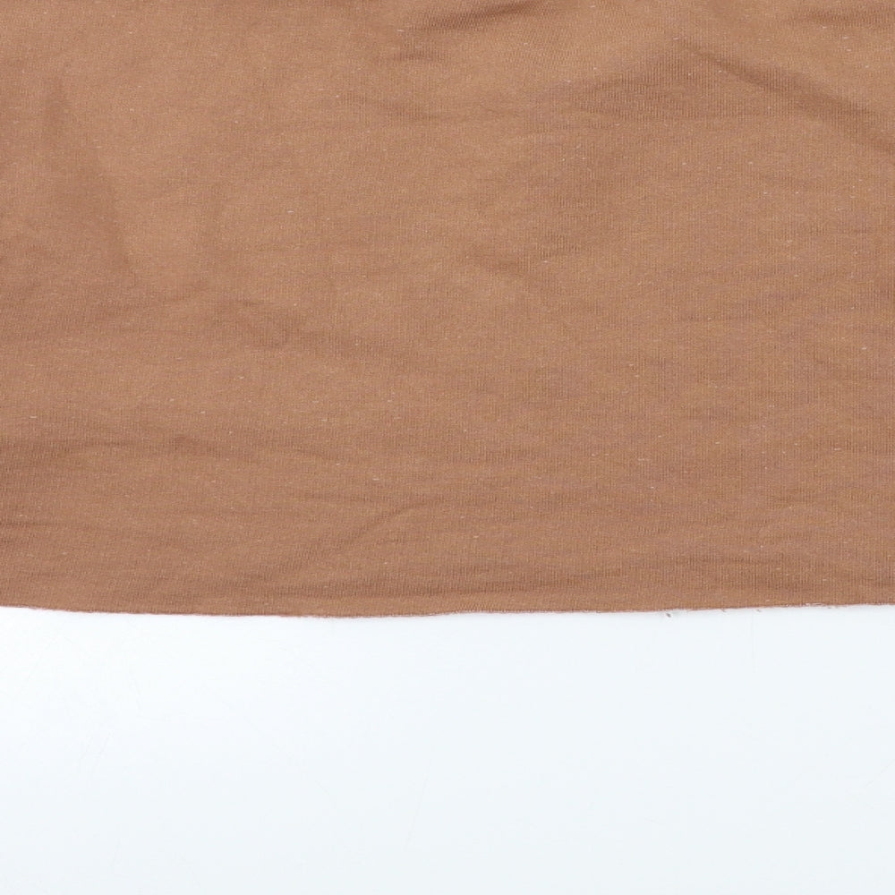 PRETTYLITTLETHING Womens Brown Pullover Sweatshirt Size S