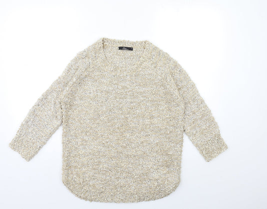 Mens UK Size S Bonmarché Gold Pullover Jumper