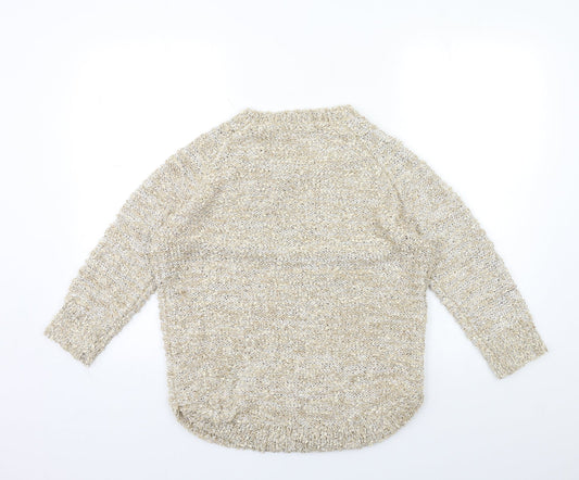 Bonmarché Mens Gold Knit Pullover Jumper Size S