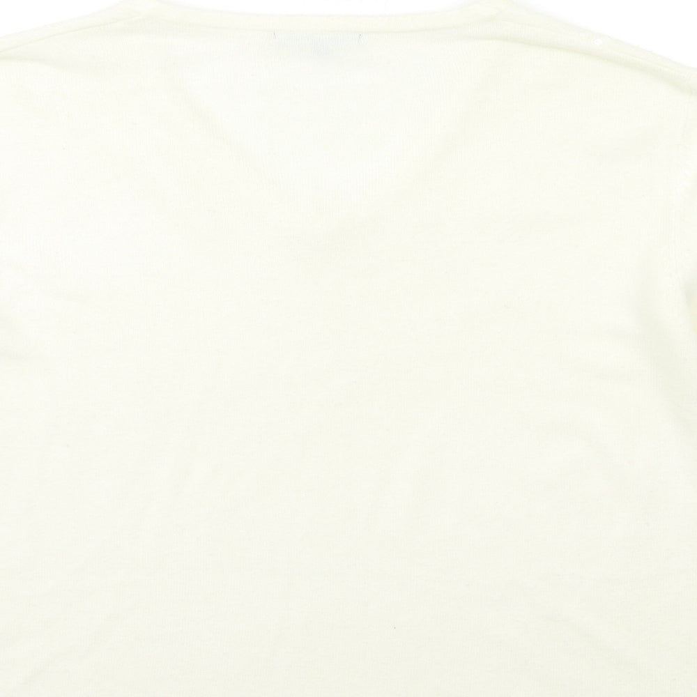Womens UK Size M sarah hamilton Ivory Pullover Jumper