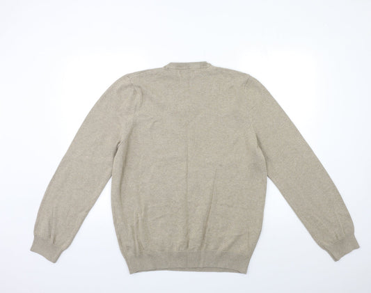 Marks and Spencer Mens Beige Knit Pullover Jumper Size L