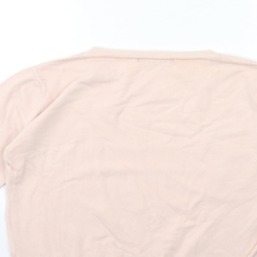 Womens UK Size S Cameo Pink Pullover Jumper