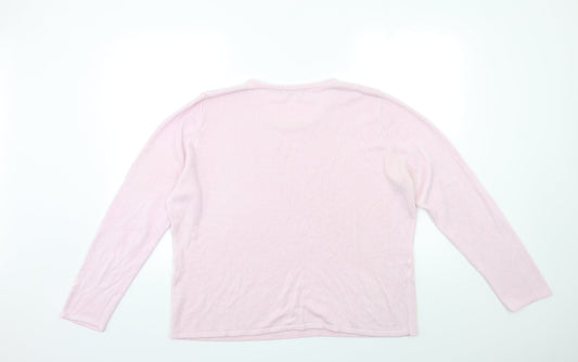Womens UK Size L Bonmarché Pink Pullover Jumper
