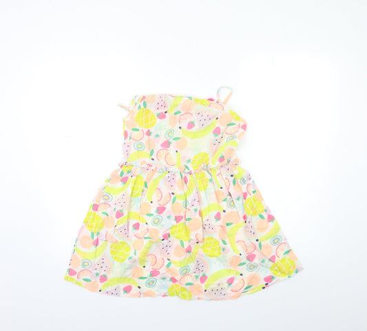 Hullabaloo Girls White Floral Fit & Flare Size 9 Years