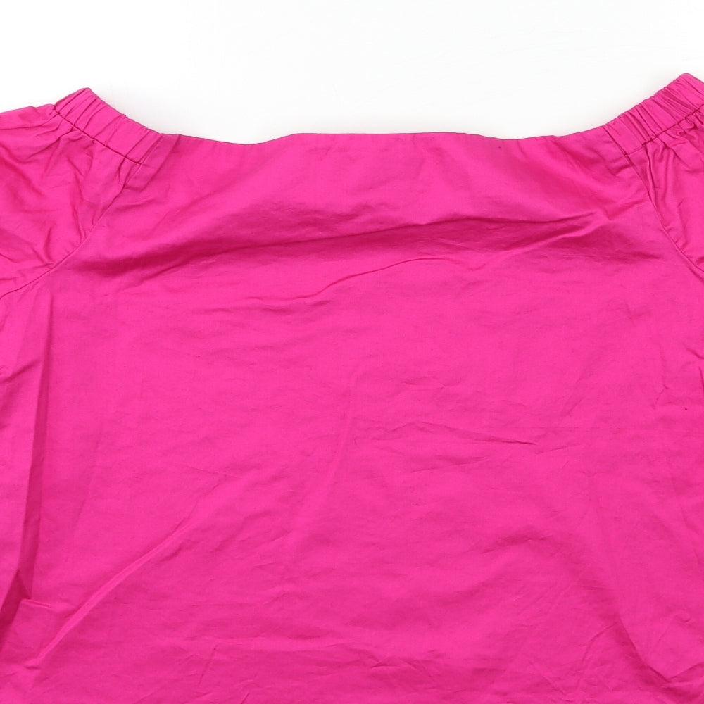 Womens UK Size 12 New Look Pink Basic Blouse