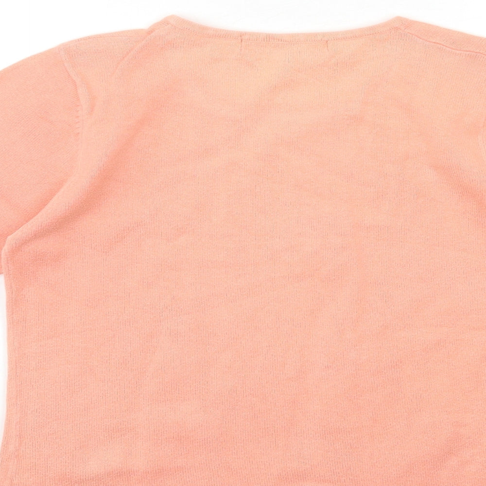 Autonomy Womens Pink Knit Pullover Jumper Size 12