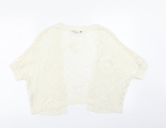 Atmosphere Womens White Knit Cardigan Jumper Size XS
