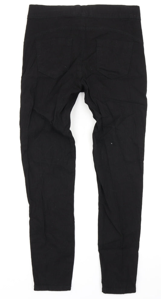 Denim Co Womens Black Denim Jegging Jeans Size 10 L22 in