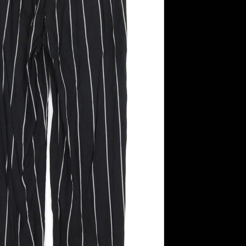 Womens UK Size 8 PRETTYLITTLETHING Regular Fit Harem Black Trousers
