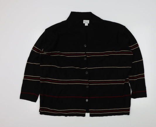 Womens UK Size L OPUS Black Cardigan Jumper