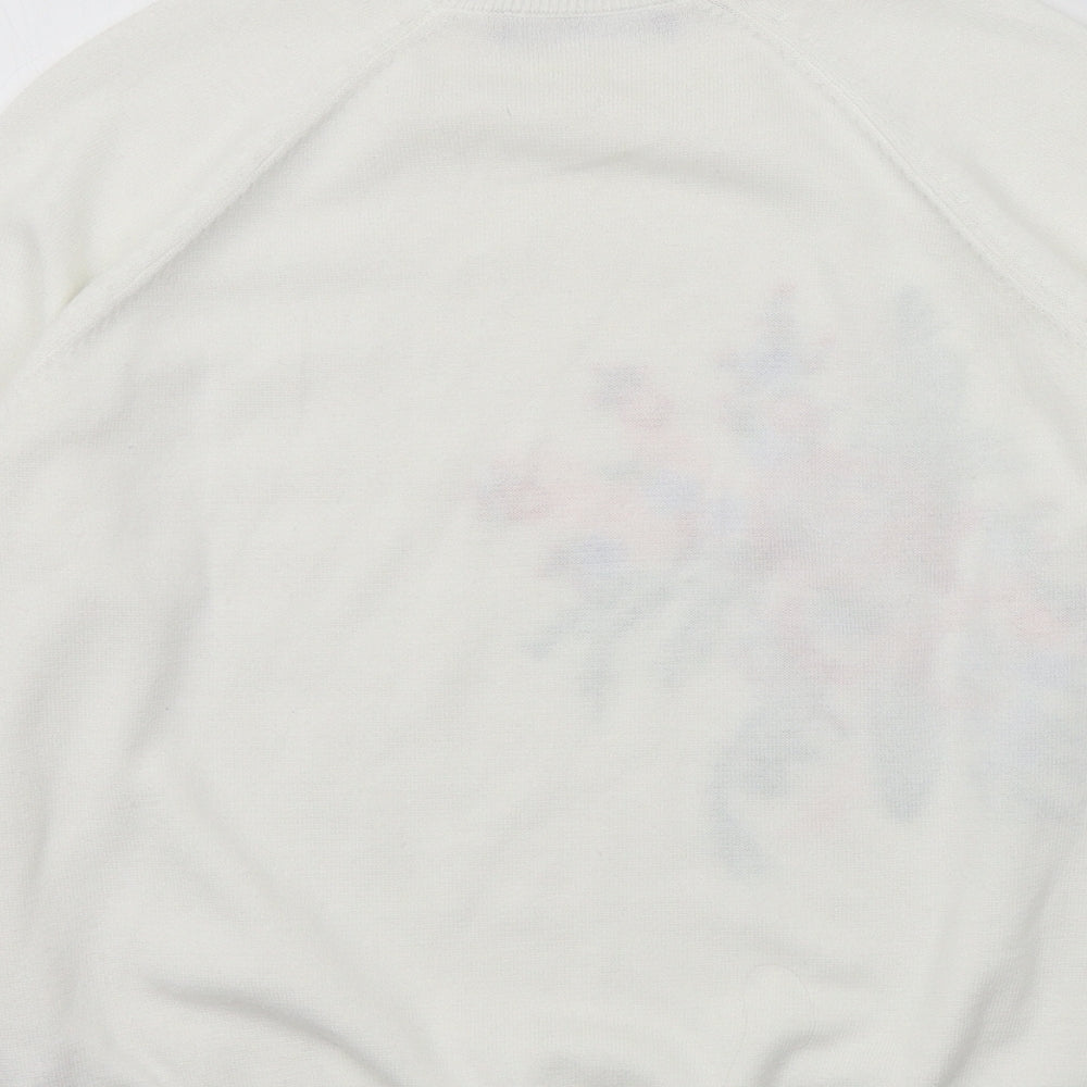 Womens UK Size 8 M&S White Pullover Jumper