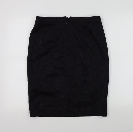 M&S Womens Black   A-Line Skirt Size M