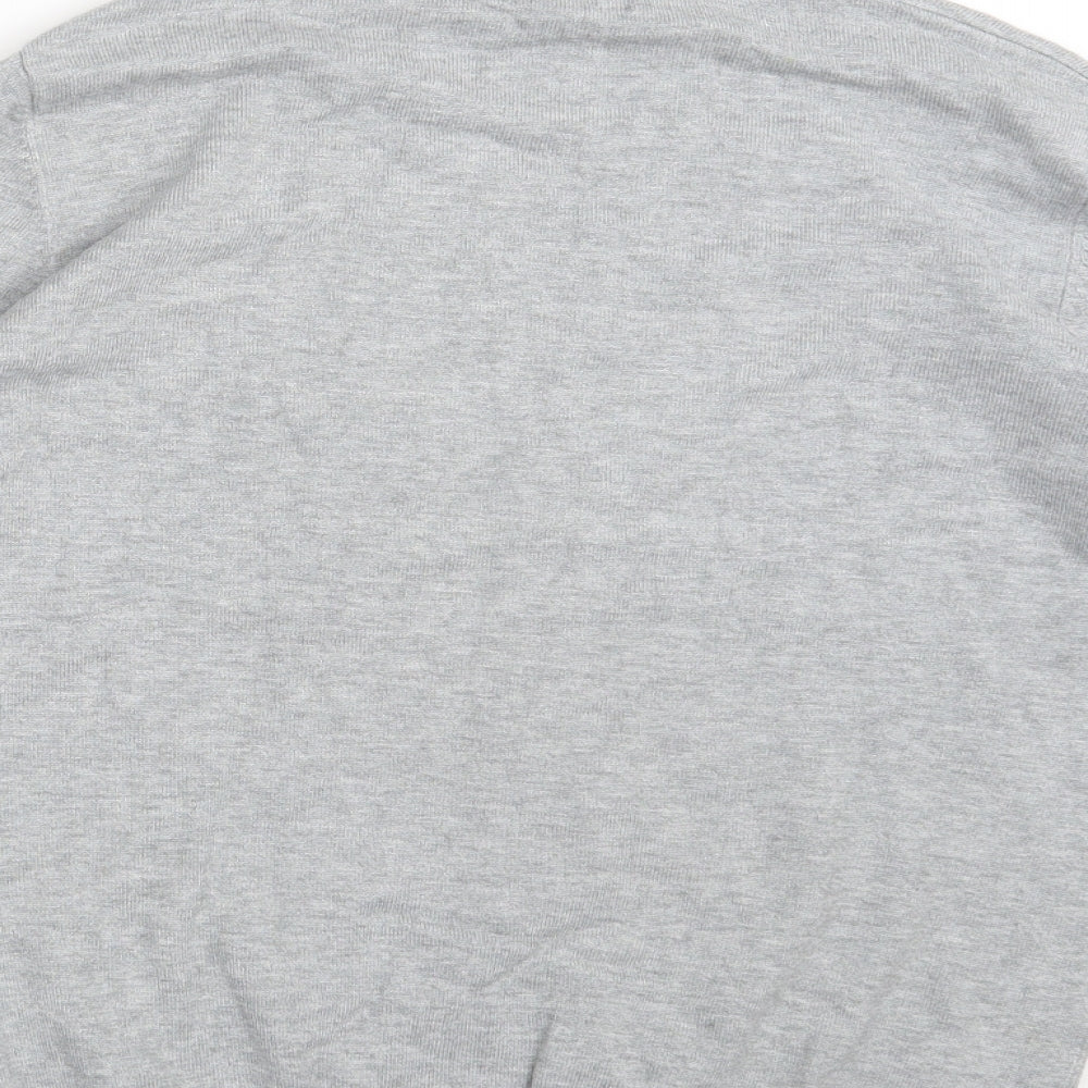 Brand and care label for Papaya women’s grey pullover sweatshirt, size UK 16