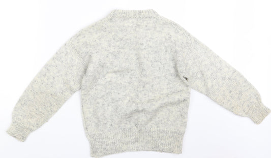 Womens UK Size One Size Preworn White Pullover Jumper