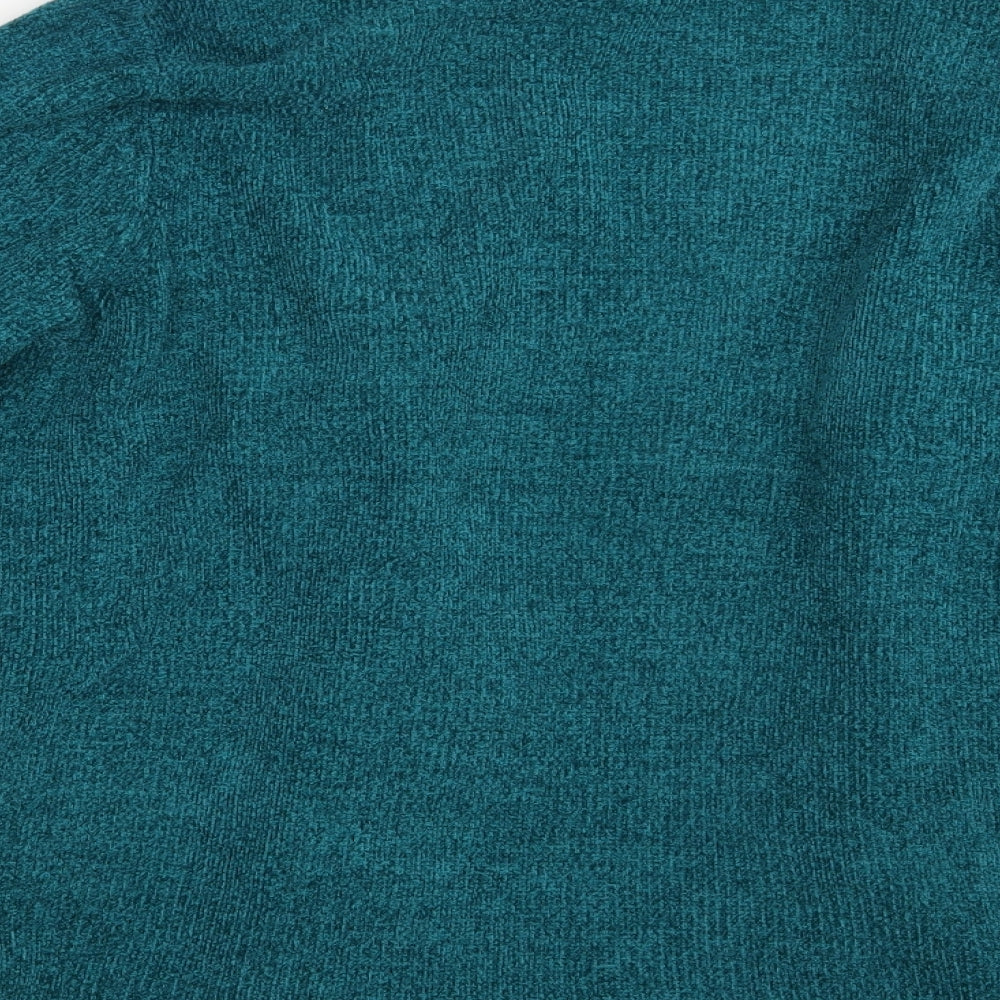 Womens UK Size M Preworn Green Cape Jumper