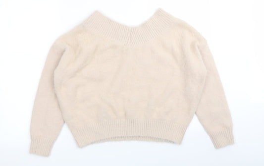 New Look Girls Pink Pullover Jumper Size 14-15 Years
