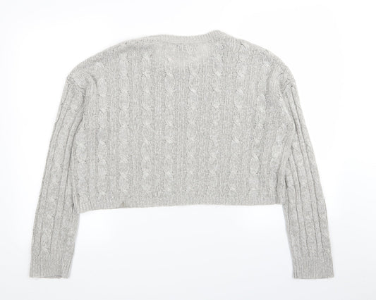 Womens UK Size M New Look Grey Pullover Jumper