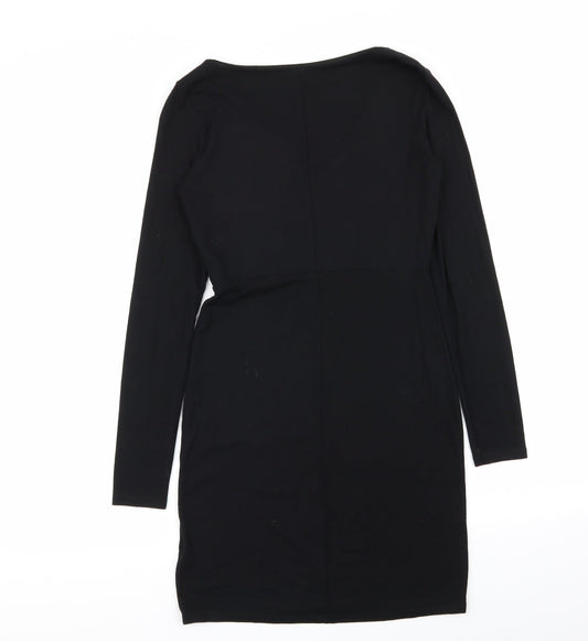 Topshop Womens Black A-Line Size 10