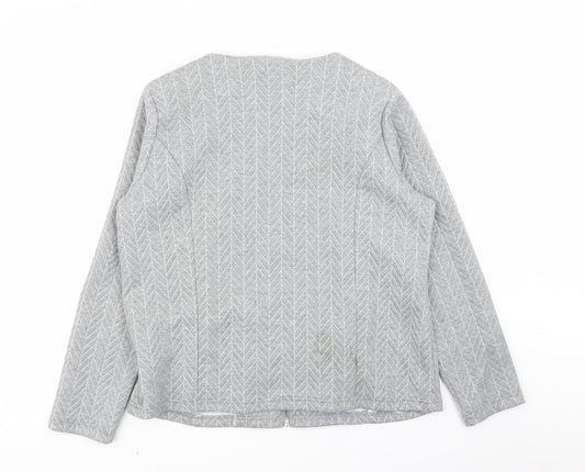Womens UK Size 14 anna rose Grey Full Zip Jumper