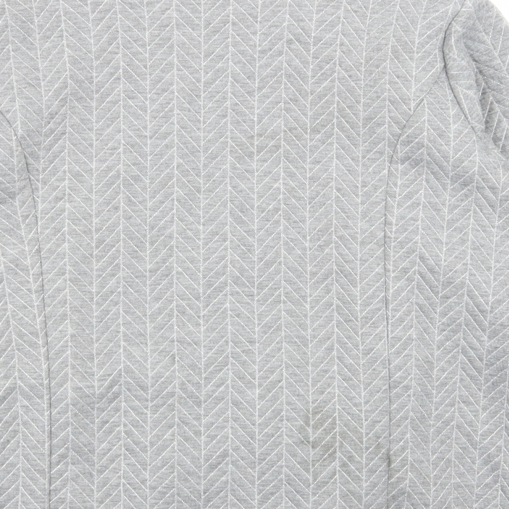 Womens UK Size 14 anna rose Grey Full Zip Jumper