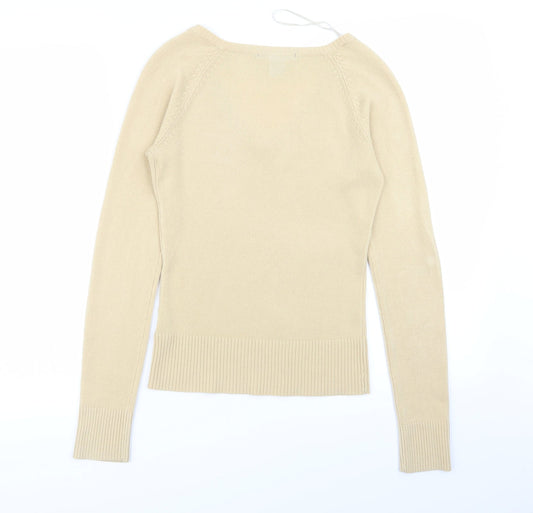 Womens UK Size XS H&M Beige Pullover Jumper