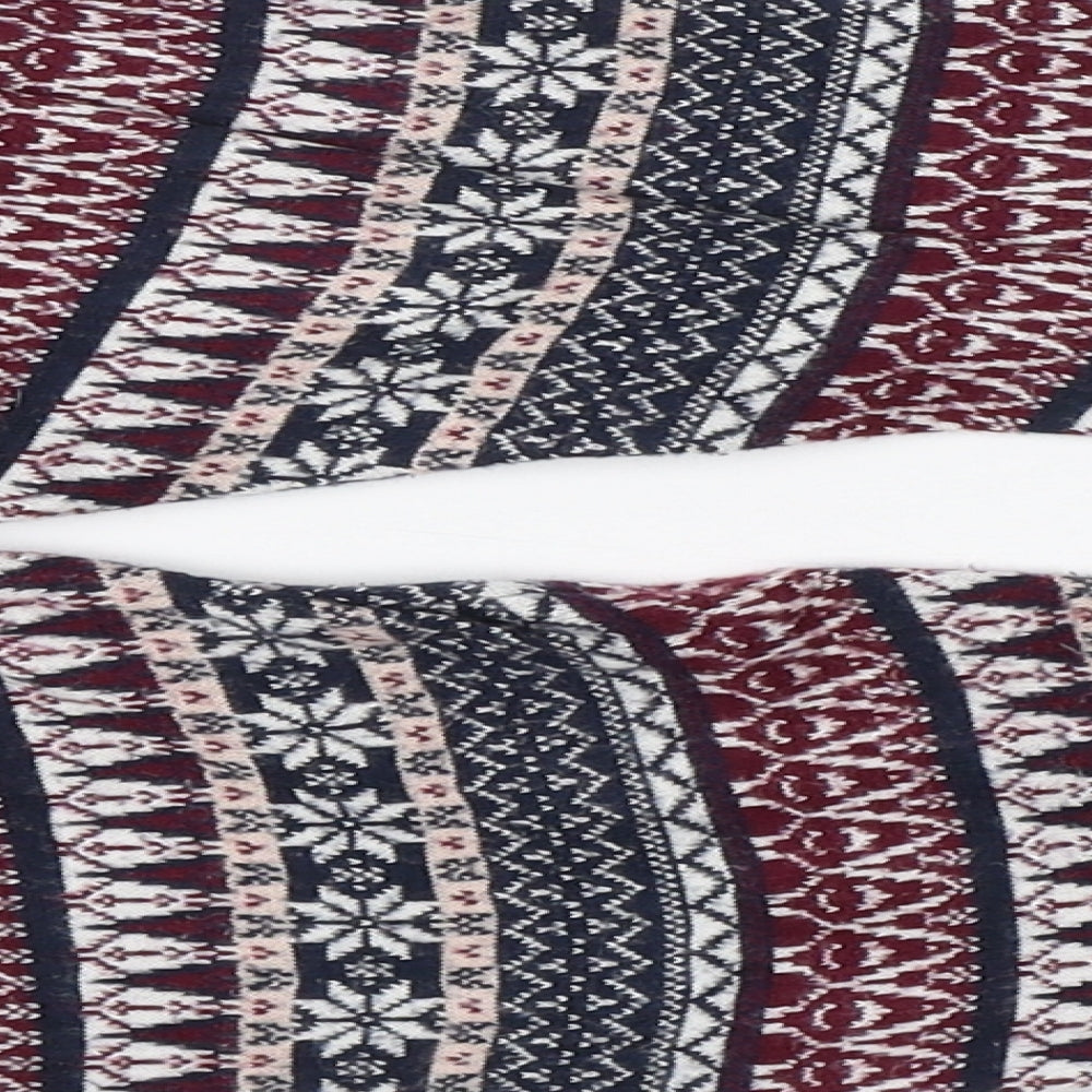 Atmosphere Womens Red Argyle/Diamond Capri Leggings Size 8 L22 in