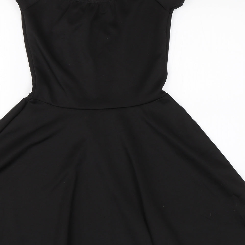 Missguided Womens Black T-Shirt Dress Size 10