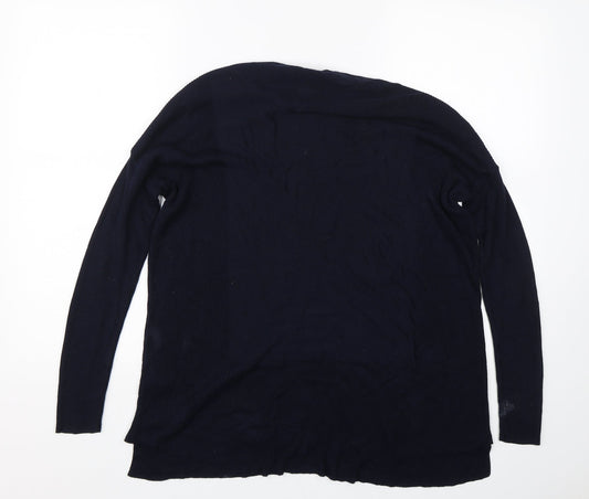 Womens UK Size M Papaya Blue Pullover Jumper