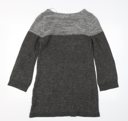 BHS Womens Grey Knit Pullover Jumper Size 10