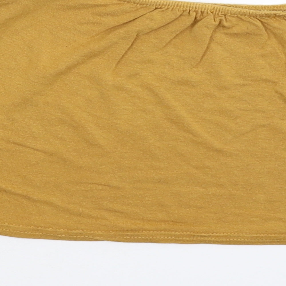 Boohoo Womens Beige Basic T-Shirt Size 12